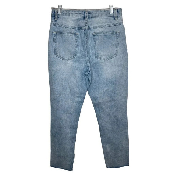 SUPERDOWN High Rise Distressed Straight Jeans Size 28 Light Wash Revolve - Picture 2 of 7